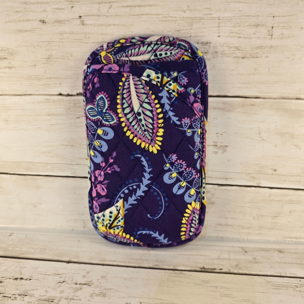 Vera Bradley Purple Floral Paisley Quilted Cotton Soft Eyeglass Case Sleeve